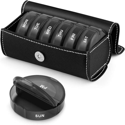Weekly pill organizer with large capacity 7-day medication cases